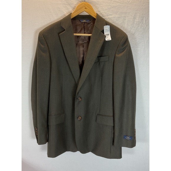 NEW Brooks Brothers 346 Mens tweed Houndstooth‎ Suit Jacket Blazer 100% Wool 40R